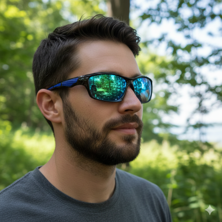 نظارة شمسية سحب ازرق